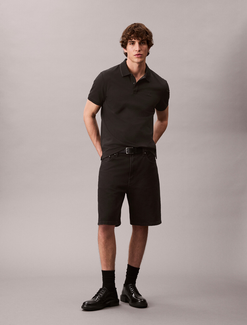 涼感標準版型 Polo 衫, Black, hi-res
