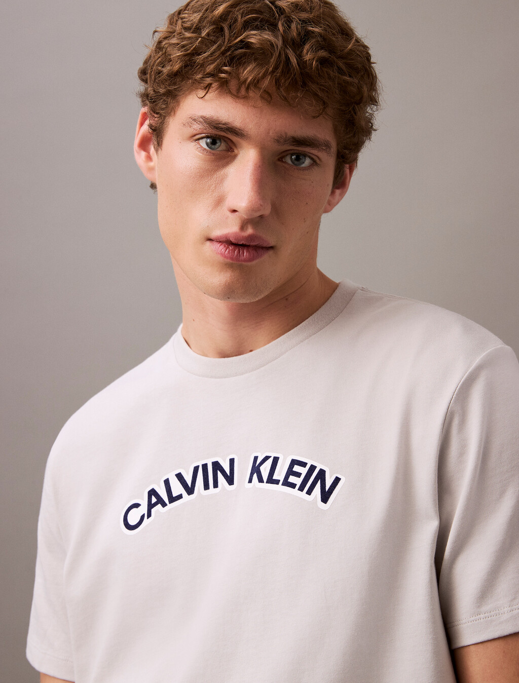 Curved Logo T-shirt, Gray Violet, hi-res