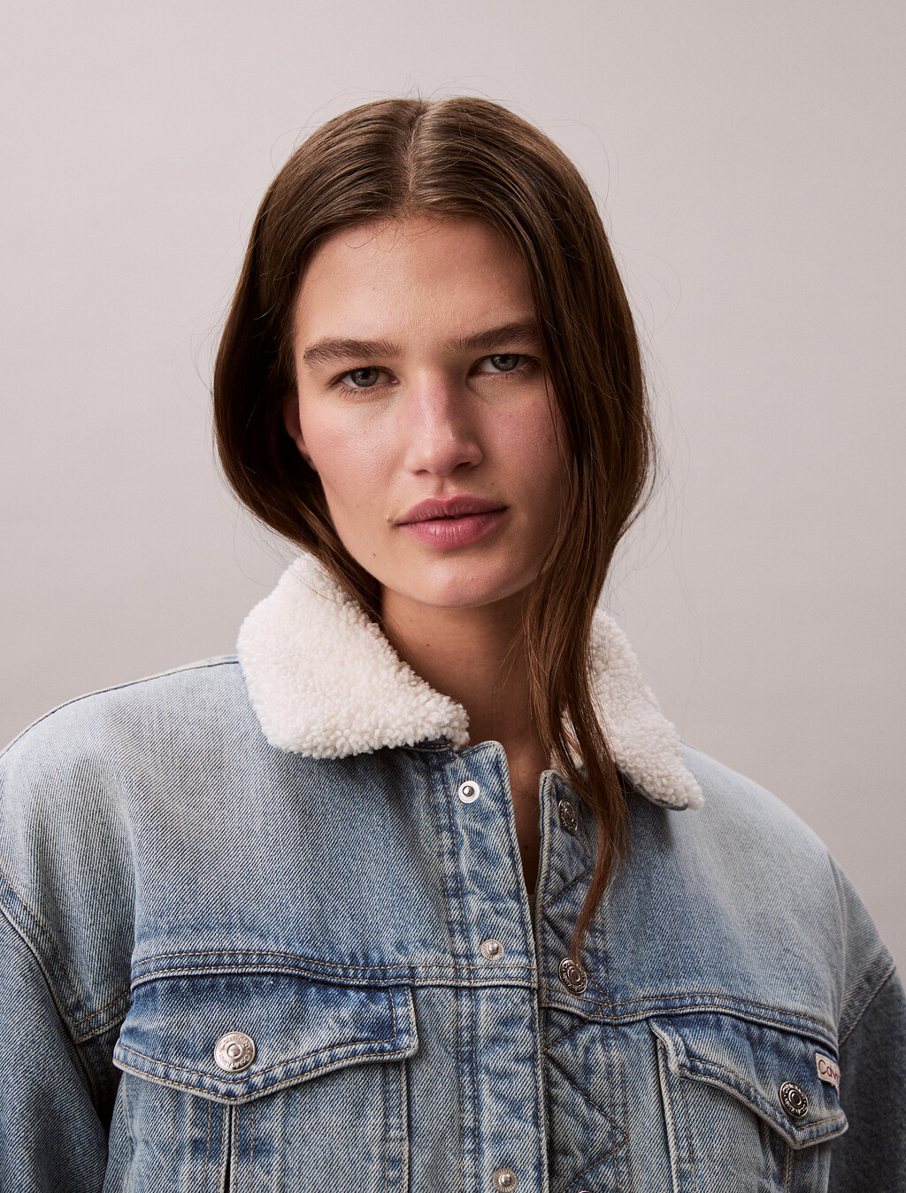 Sherpa Denim Jacket, BLUE NEWTON, hi-res