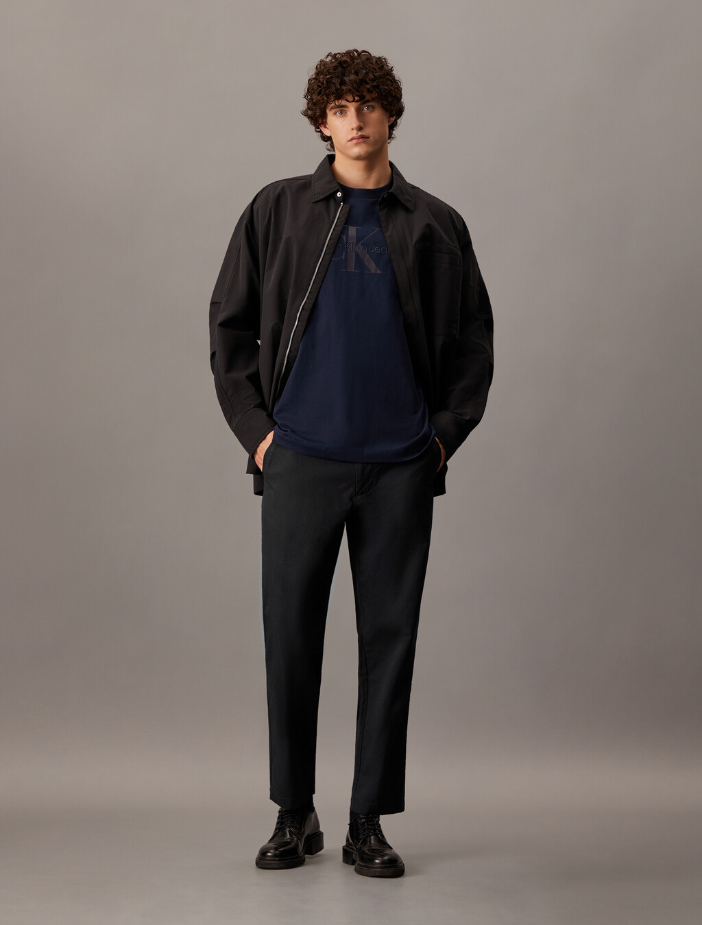 Essentials Taper Chinos, Ck Black, hi-res