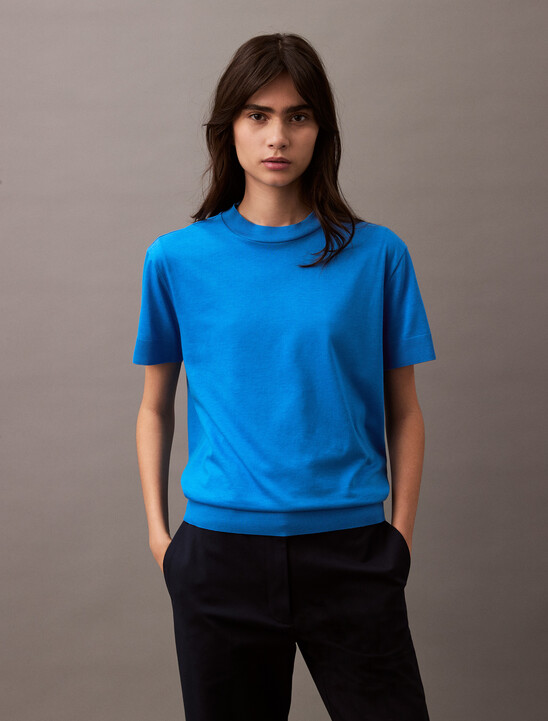 Silk Touch Mockneck Tee
