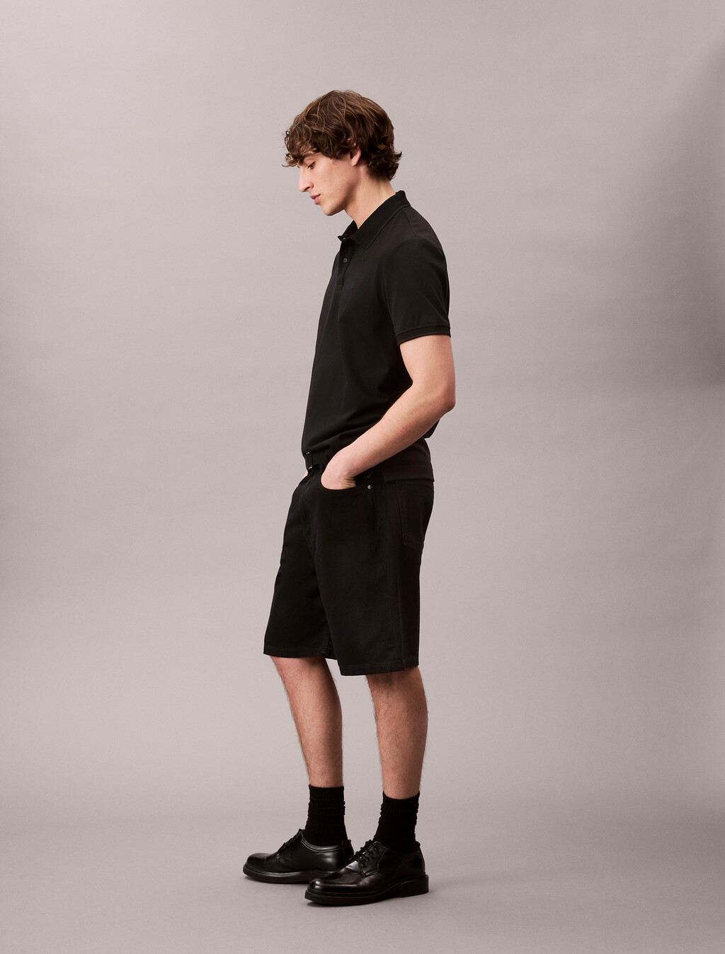 涼感標準版型 Polo 衫, Black, hi-res