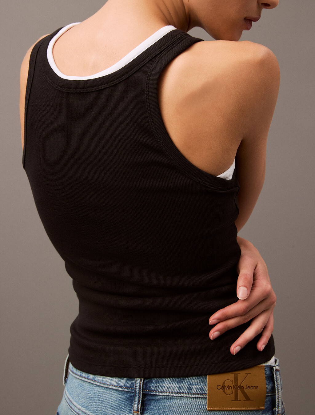 Contour Rib Tank, Black Beauty, hi-res