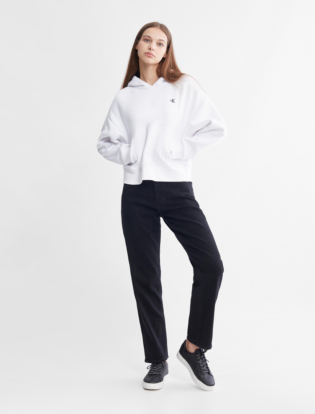 Archive Logo Fleece Hoodie, Brilliant White, hi-res