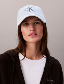 Monogram標誌刺繡牛仔棒球帽, Light Wash Denim, hi-res