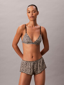 Satin Triangle Bra, ANIMAL PRINT TEMPT+TEMP COLOR, hi-res