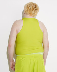 Pride Capsule Rib Knit Tank Top, Lemon Lime, hi-res