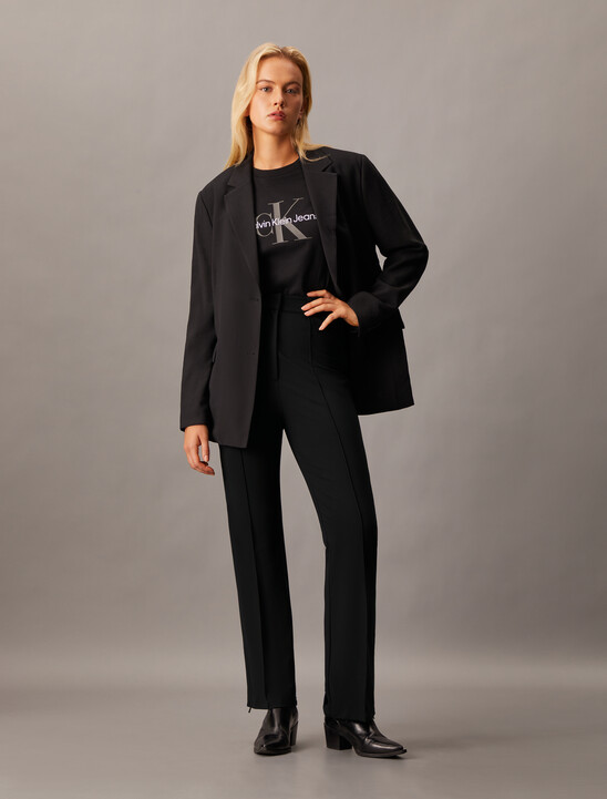 High Rise Flare Milano Pants