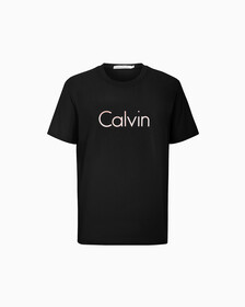 CALVIN STRAIGHT TEE, CK BLACK, hi-res