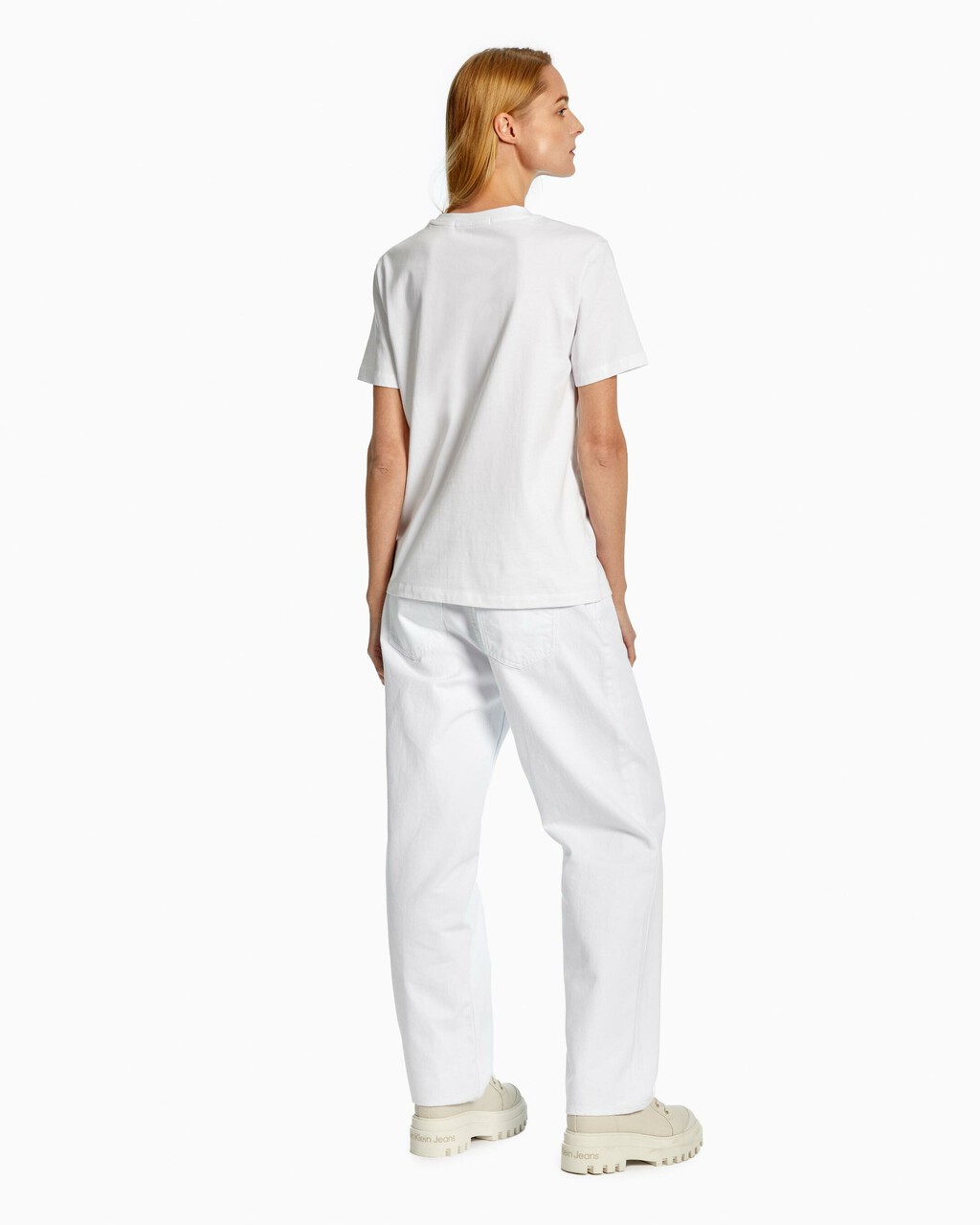 有機棉 Monogram 上衣, Bright White, hi-res