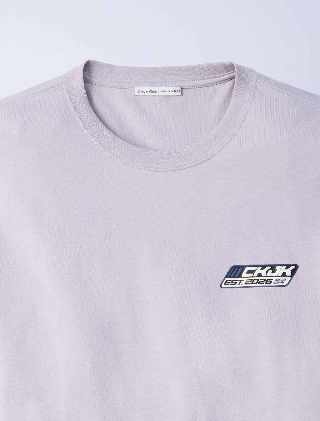 Jung Kook for Calvin Klein Logo Badge Relaxed T-Shirt, Sterling, hi-res
