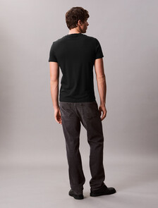Stretch Cotton Slim Tee, Black, hi-res