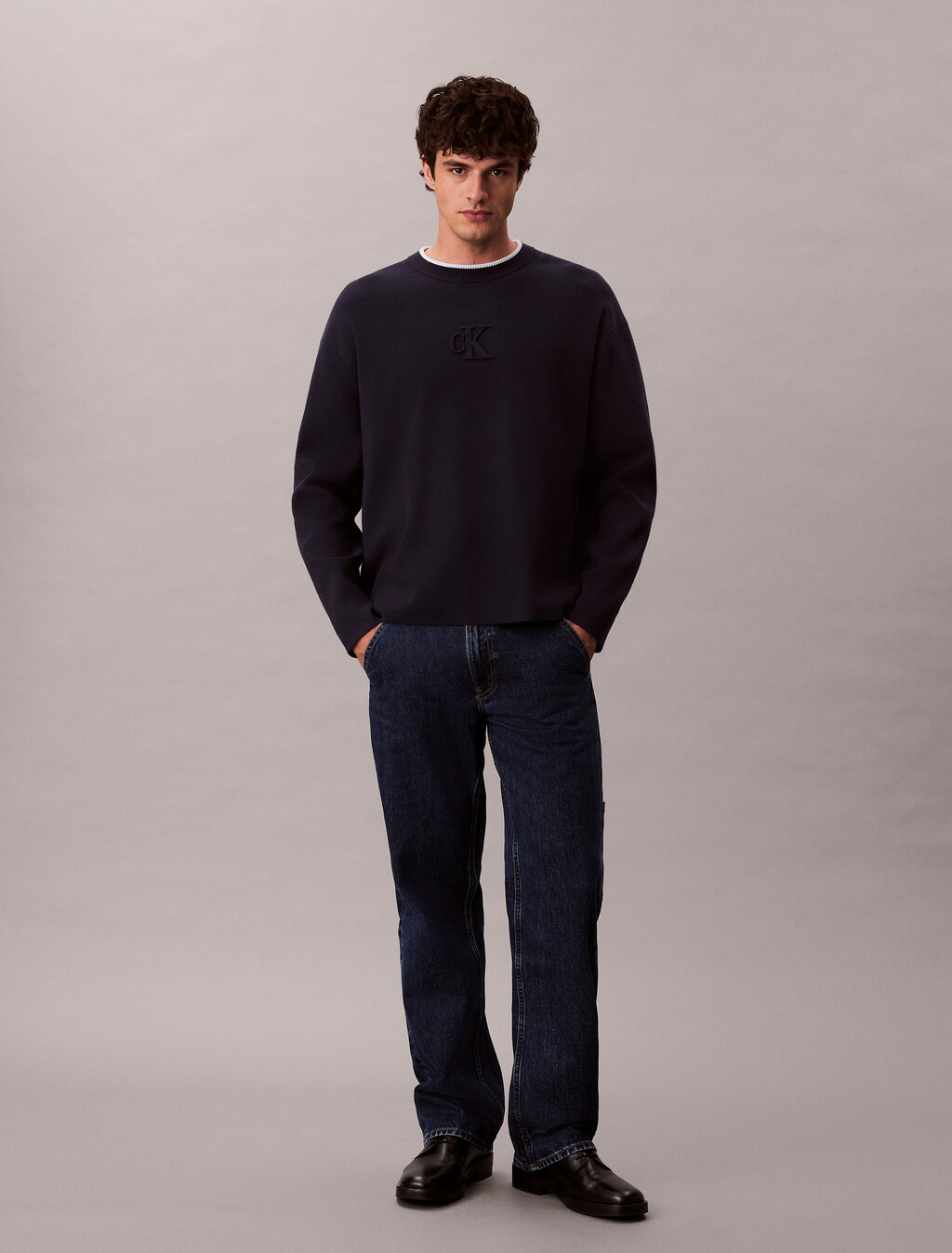 Straight Leg Carpenter Jeans, INDIGO GRAVEL, hi-res