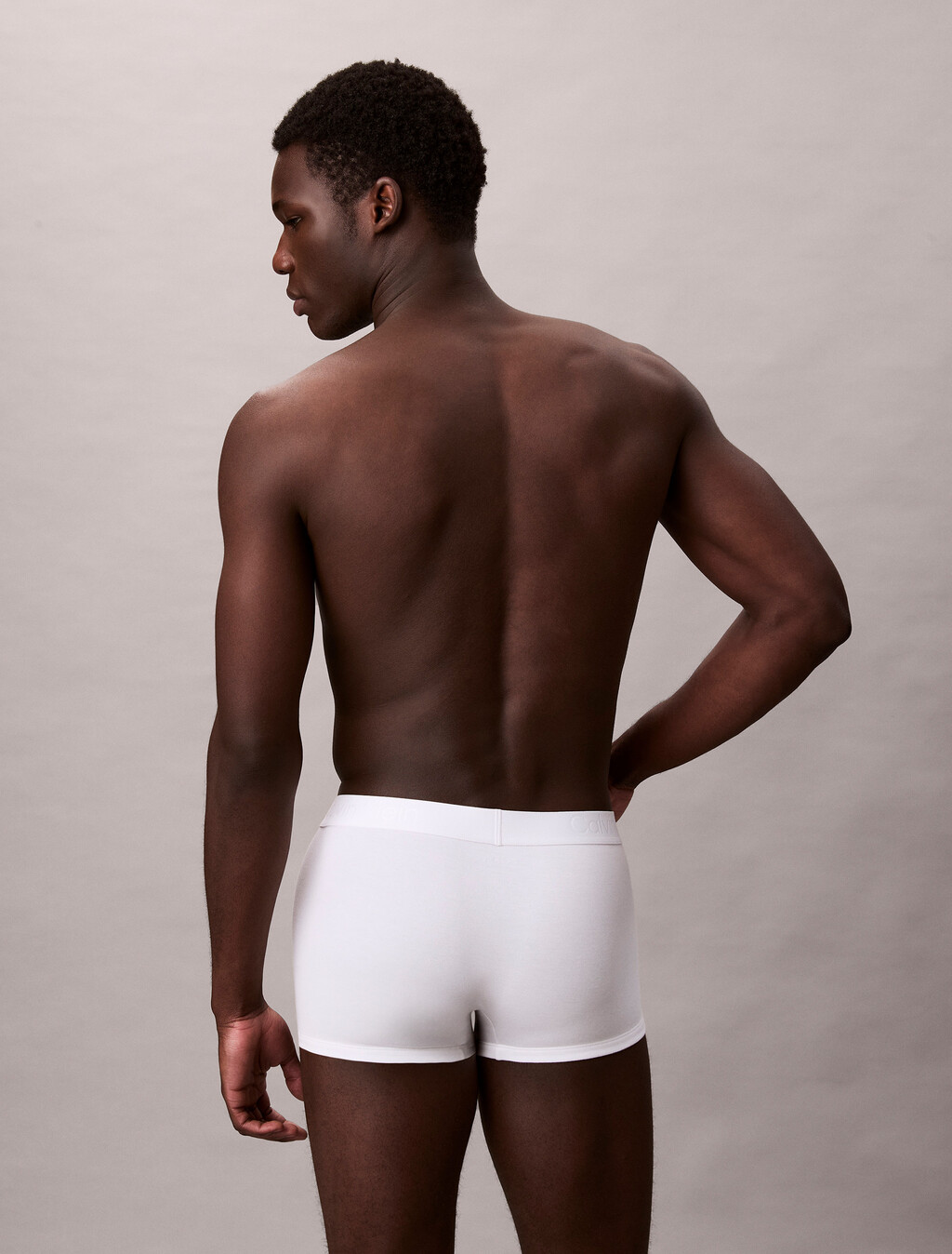 Trunks - CK Black Cotton, White, hi-res