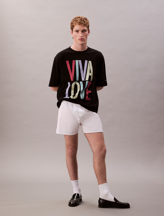 Pride Viva Love 圖案寬版 T 恤