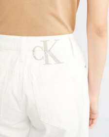 90 年代直筒MODERN NEUTRALS 白色牛仔褲, Neutral Back Embro, hi-res