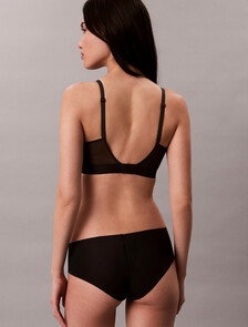 Invisibles Microfiber Mesh Push Up Plunge Bra, Black, hi-res