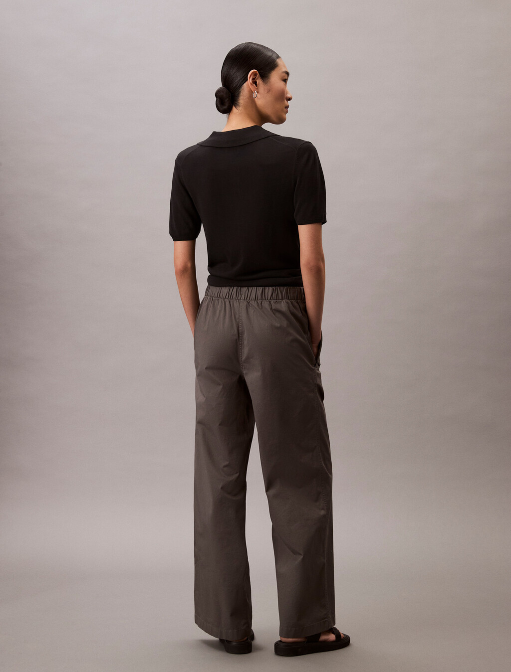 Cotton Twill Cargo Pants, Gunmetal, hi-res