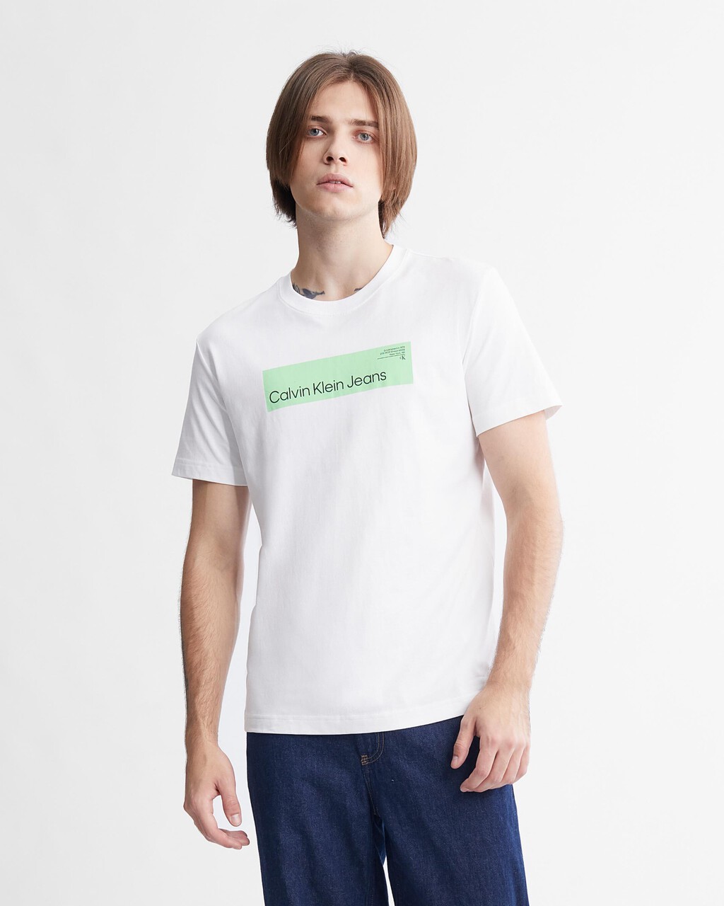 Hyper Real 盒子標誌 T 恤, Bright White, hi-res