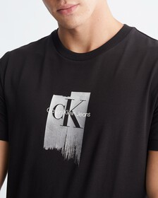 金屬色 Monogram 有機棉 T 裇, Ck Black, hi-res