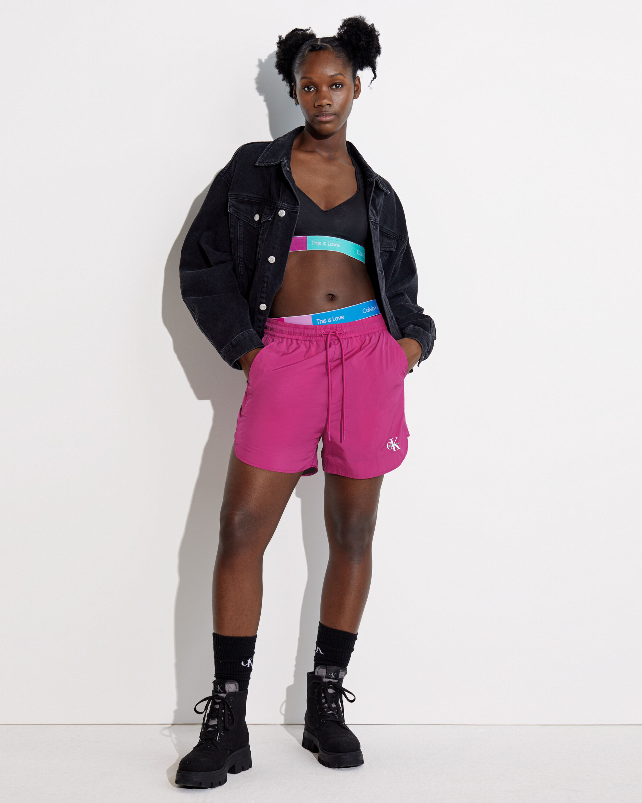 Pink clearance runner shorts