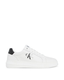 Leather Trainers, White/Black, hi-res