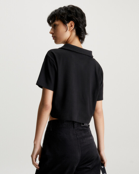 Relaxed Ribbed Polo Shirt