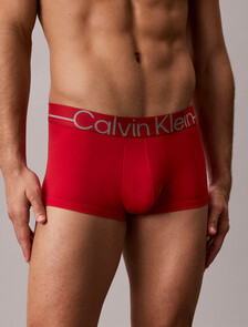 Icon Microfiber Stretch Metallic Low Rise Trunk, Red Gala, hi-res