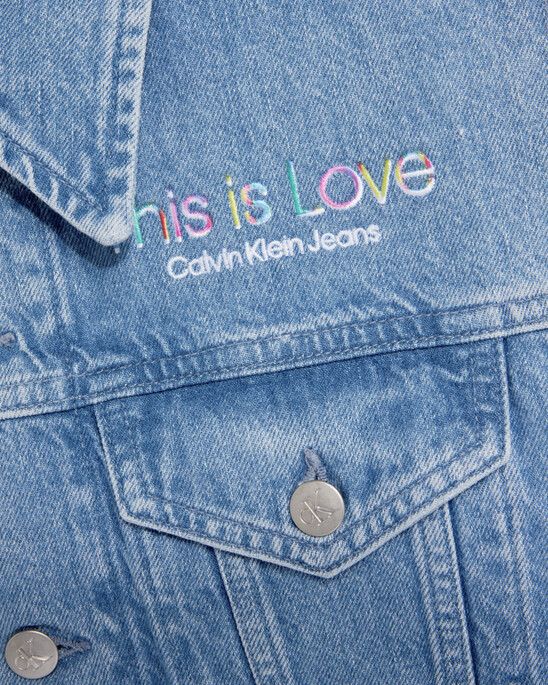PRIDE CROPPED DENIM VEST