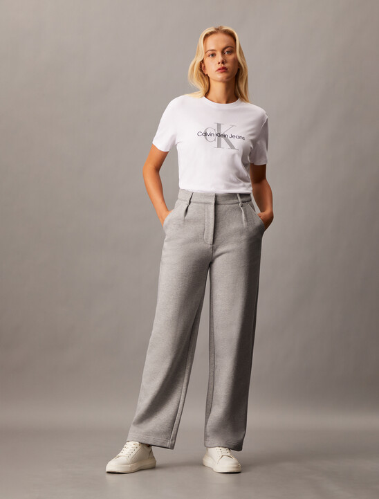 Cotton Terry Wide Leg Pants