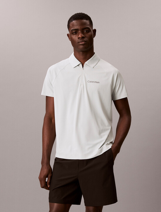 Zip Pique Sport Polo Shirt