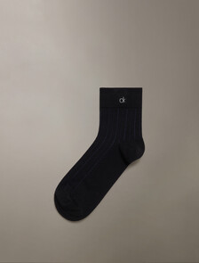 Pattern Quarter Sock, BLACK, hi-res