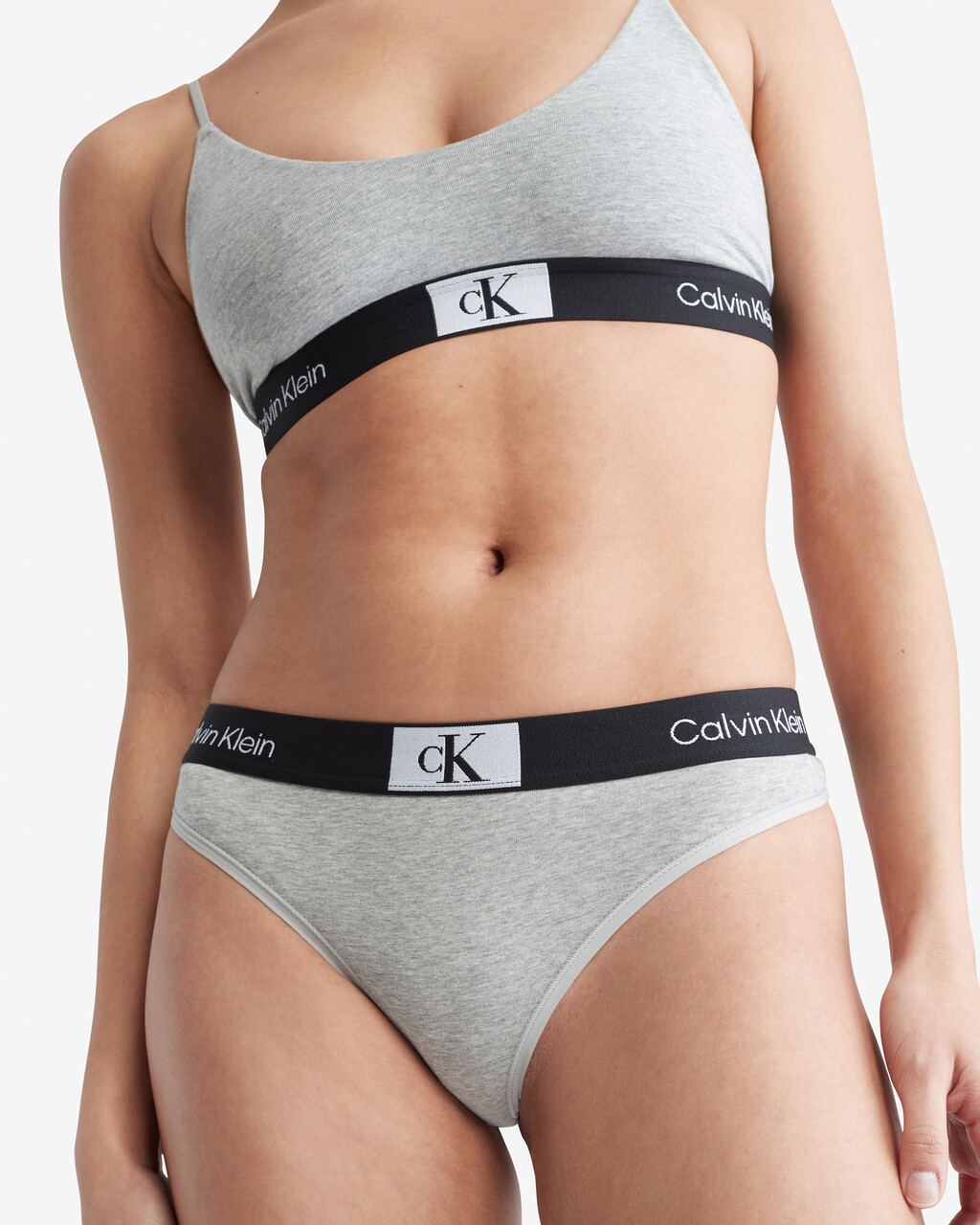 Calvin Klein 1996 Modern Thongs, Grey Heather, hi-res