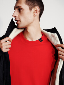 Heavy Cotton Crewneck Tee, Chinese Red, hi-res