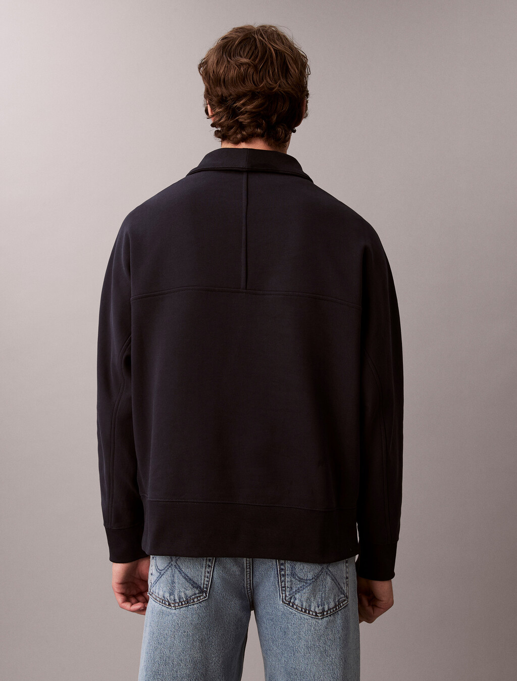 Premium Fleece Relaxed Quarter Zip Sweatshirt, Dark Sapphire, hi-res