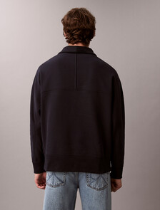 Premium Fleece Relaxed Quarter Zip Sweatshirt, Dark Sapphire, hi-res