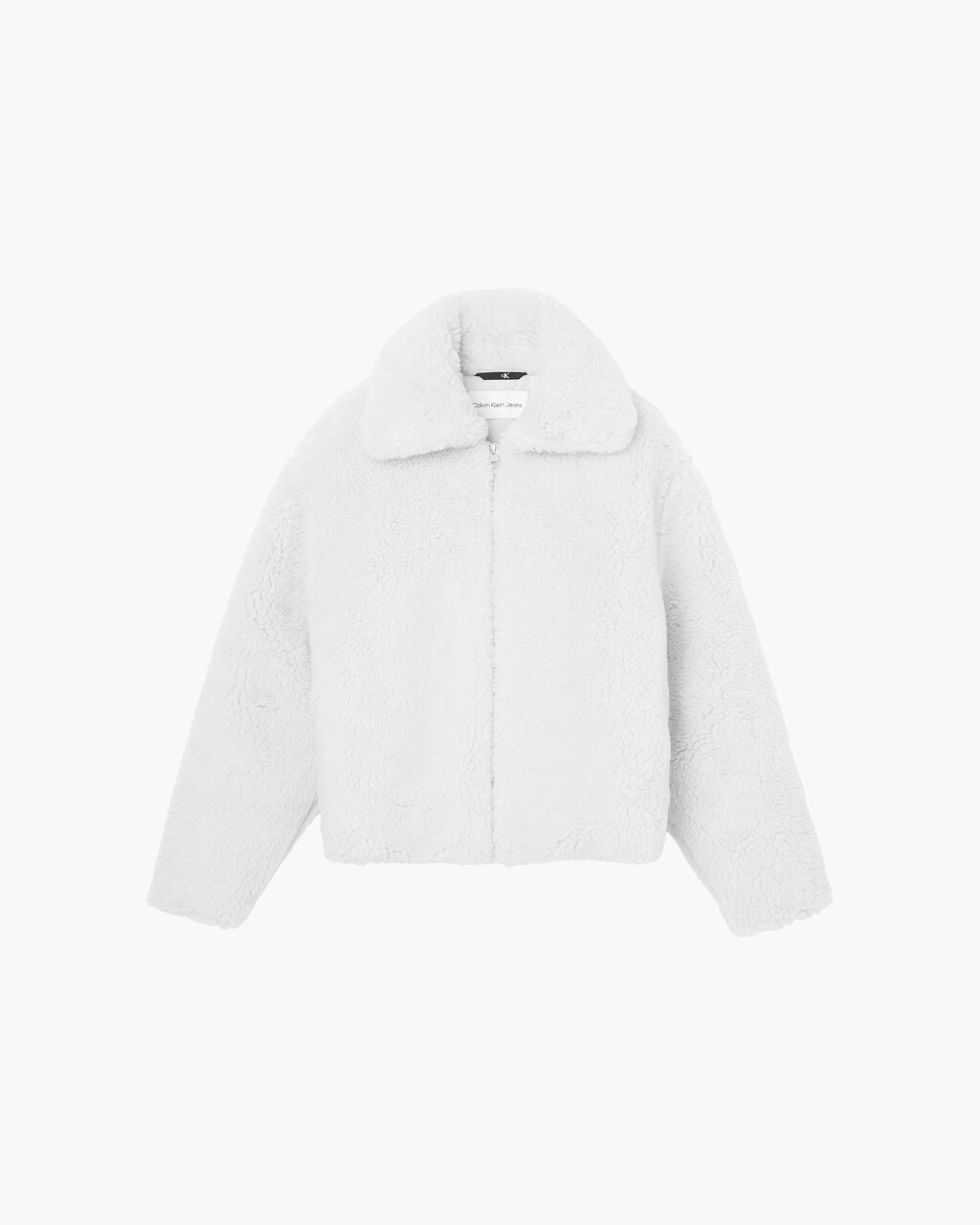 再造毛粒絨 MONOGRAM 外套, Eggshell, hi-res