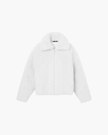 再造毛粒絨 MONOGRAM 外套, Eggshell, hi-res