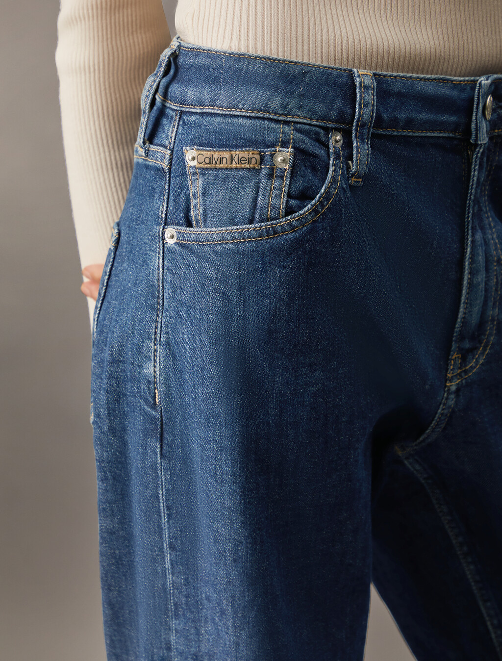 Italian Selvedge 90s Straight Jeans, Denim Dark, hi-res