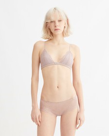 Lace Lightly Lined Triangle Bra, Gray Rose, hi-res