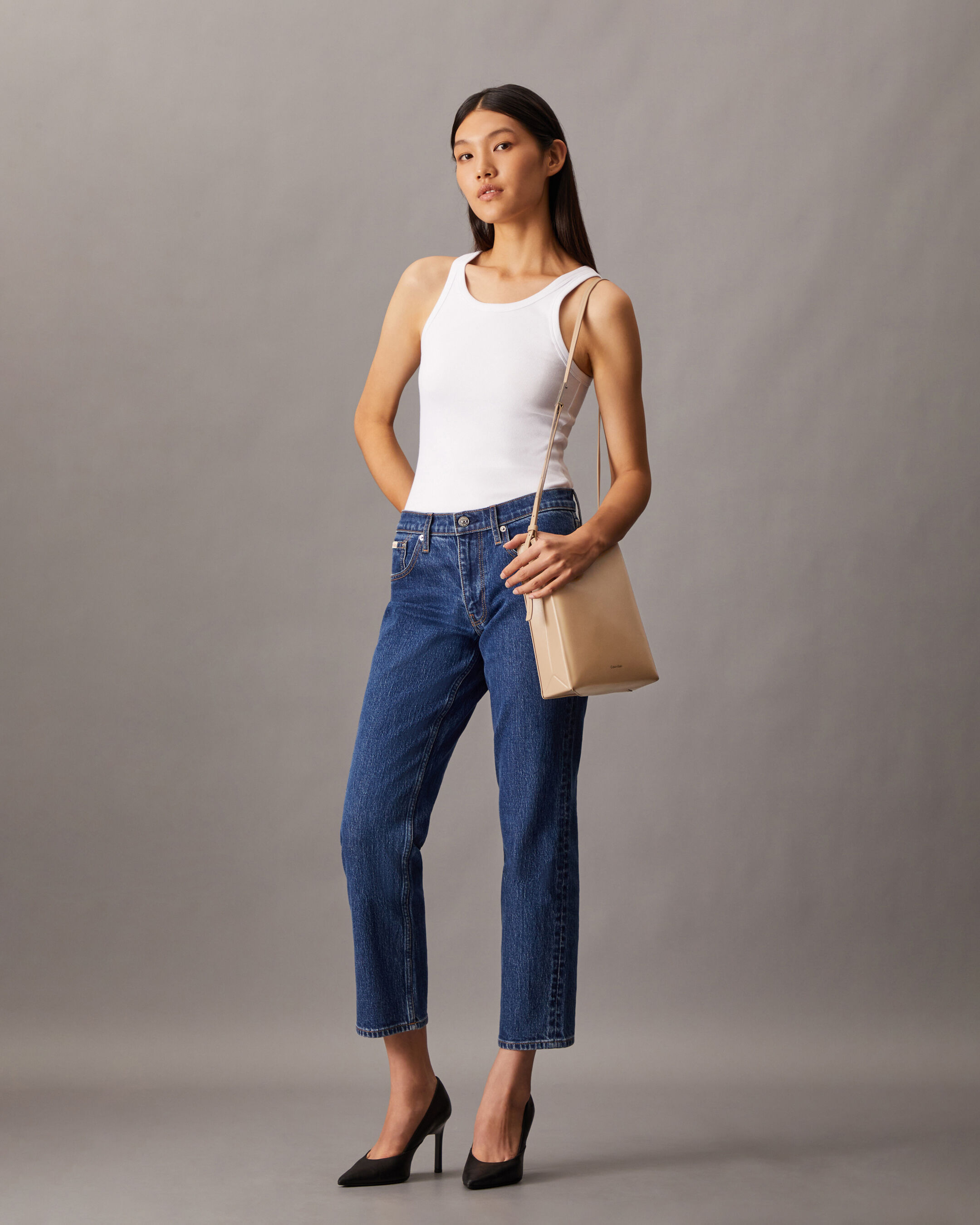 Calvin Klein Women's CK Line Leather Crossbody Bag 4F3005GQY