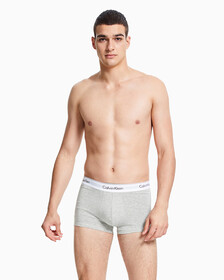 MODERN COTTON 貼身短版四角褲（2 件組）, Grey Heather/Black, hi-res