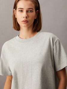 Monogram 標誌刺繡 T 恤, Light Grey Heather, hi-res