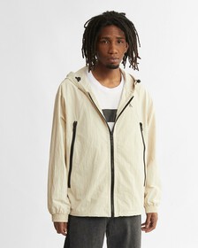Black Archival Monogram Windbreaker, Eggshell, hi-res