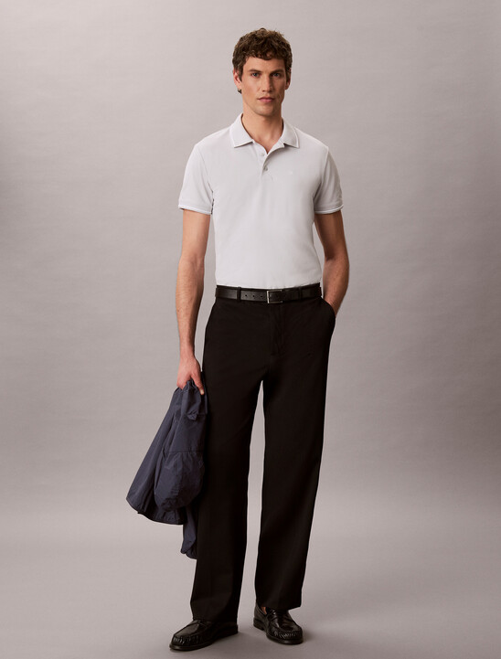 涼感對比飾邊衣領 Polo 衫