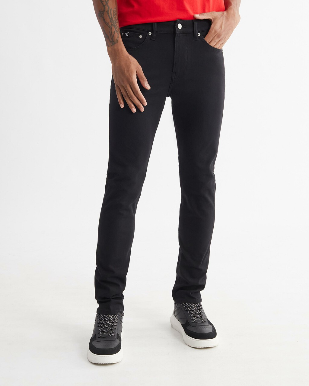 ULTIMATE STRETCH 緊身牛仔褲, Rinse Black Back Embro, hi-res