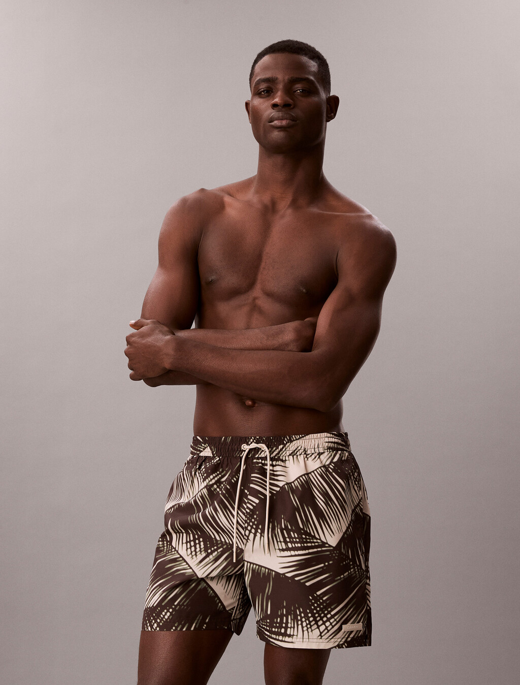 純色泳裝短褲, 20251 ADVENTURE PALM+OATMEAL, hi-res