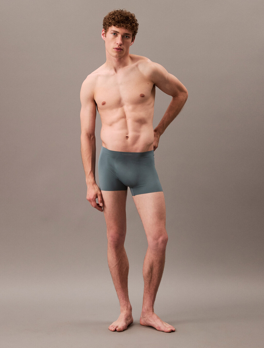 CK Black Bonded Low Rise Trunk, Blue Performance, hi-res