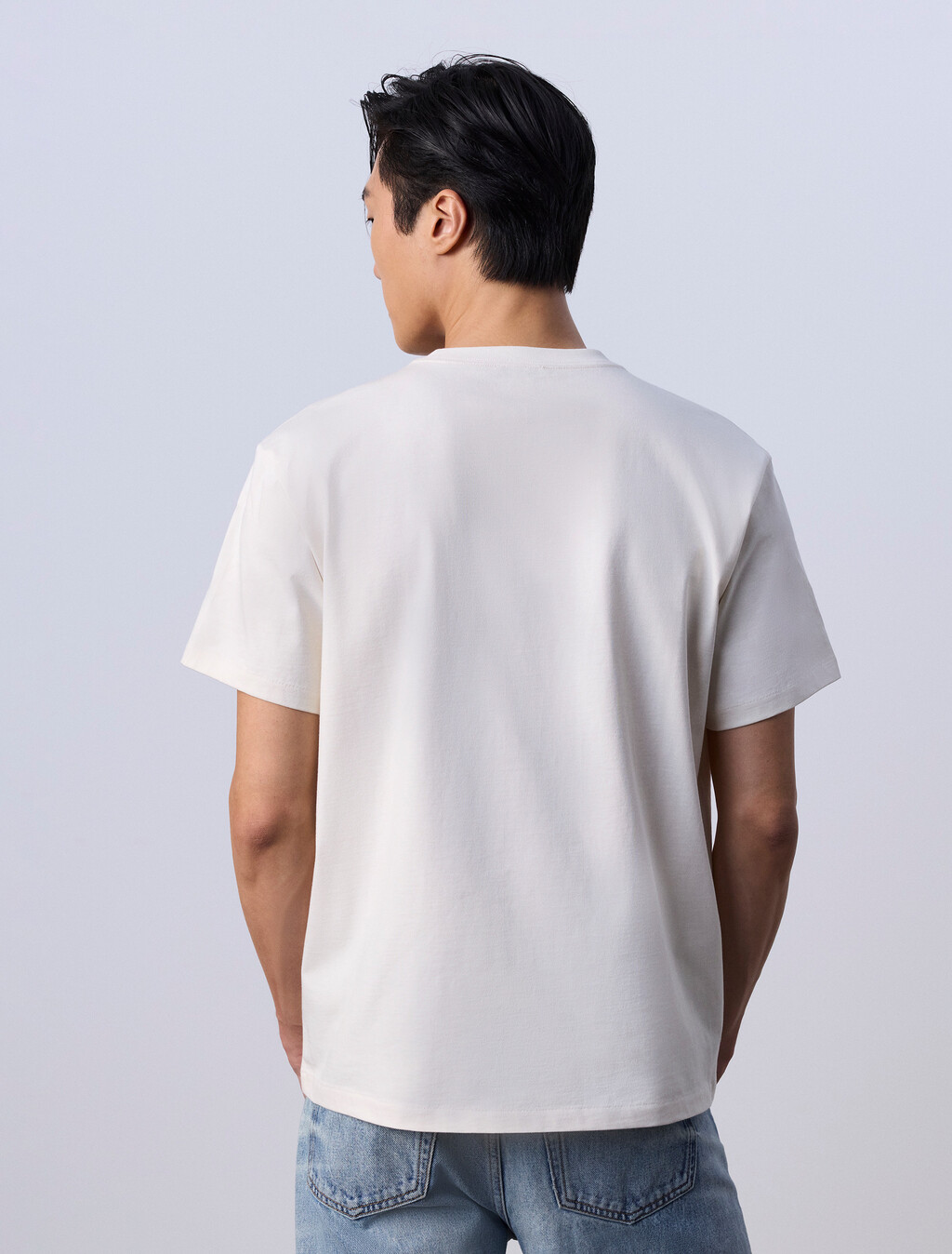 Jung Kook for Calvin Klein Logo Badge Relaxed T-Shirt, LILY, hi-res