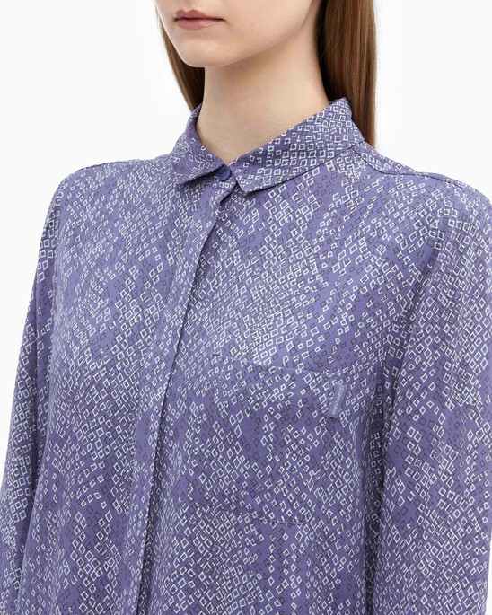WOVEN VISCOSE BUTTON DOWN SHIRT